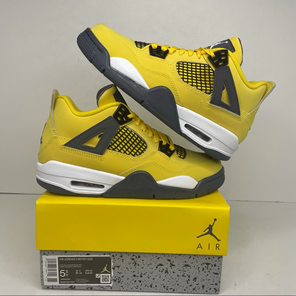 Nike Air Jordan 4 Retro GS “Lightning” NEW 2021 - Picture 1 of 4